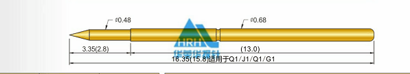 p50測(cè)試探針尺寸、50min測(cè)試探針尺寸、測(cè)試探針規(guī)格
