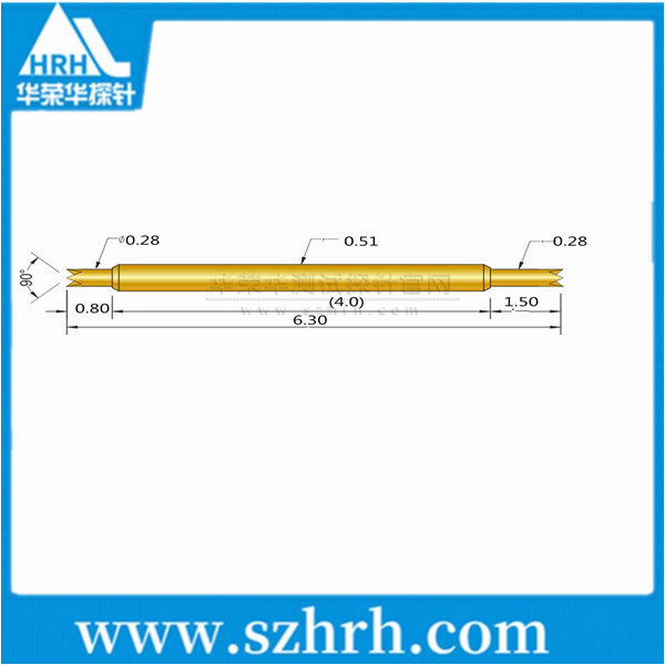 0.51-UU-6.3L ，華榮華雙頭測試探針廠家